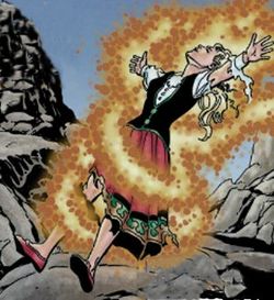 Nadia encased in a mysterious energy field